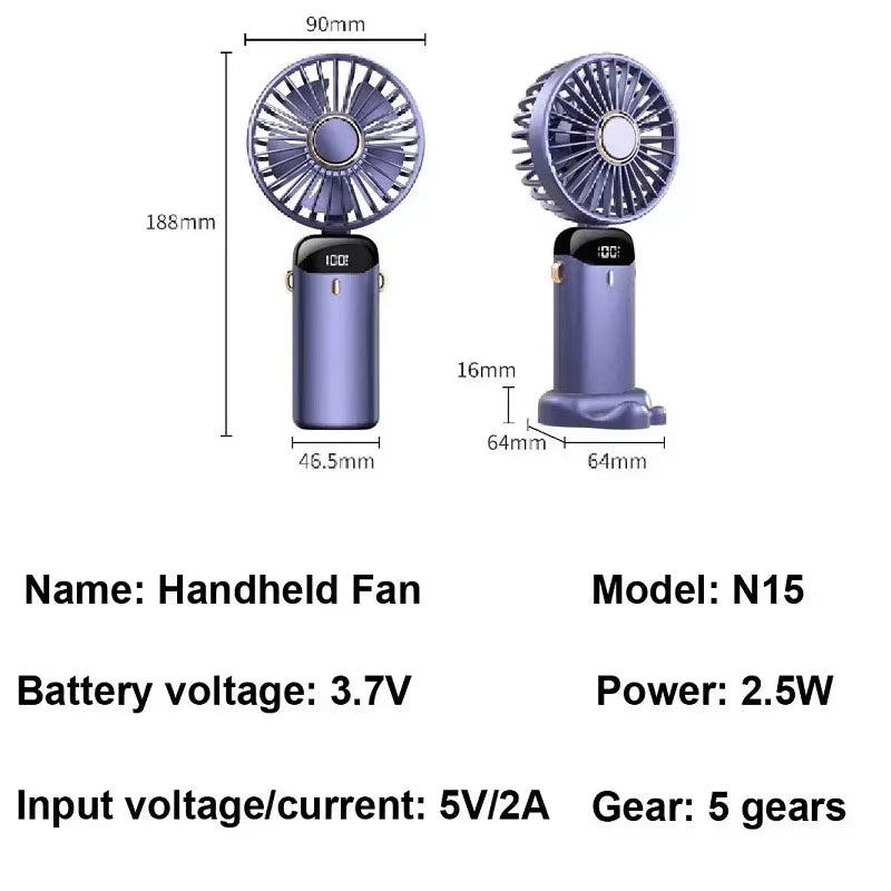 Mini Ventilador Portátil Plegable 