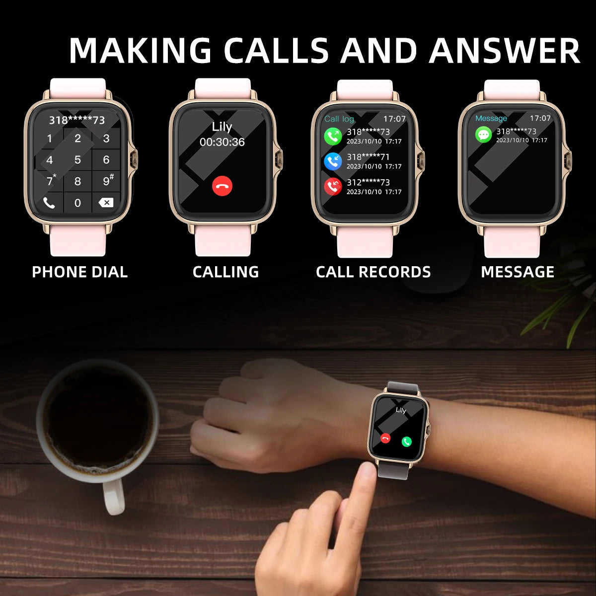 Reloj Inteligente con Mensajes y Respuesta a Llamadas
